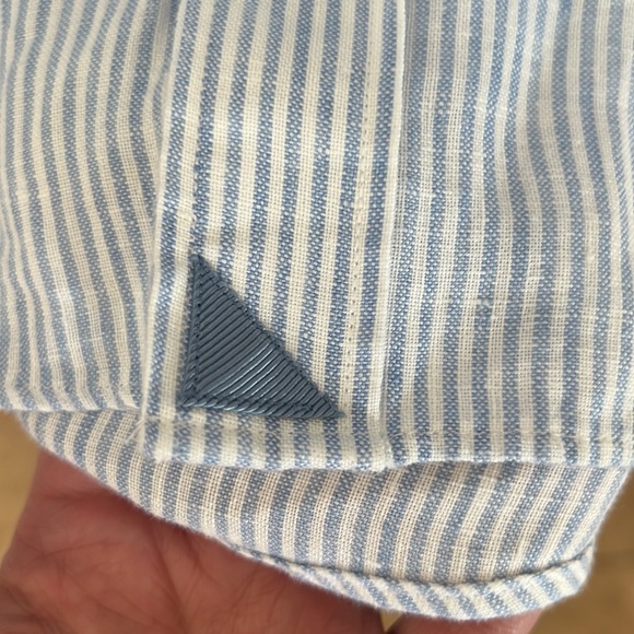 NEW Untuckit Blue Vignoles Long Sleeve Striped Button Up - Picture 3 of 6